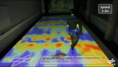 Geomagnetic positioning principle demonstration