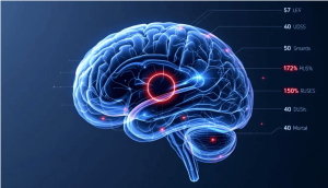 An example of medical imaging enhanced by computer vision techniques, demonstrating tumor detection. 