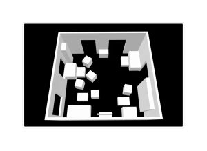 3D model scan of the larger room with more furniture