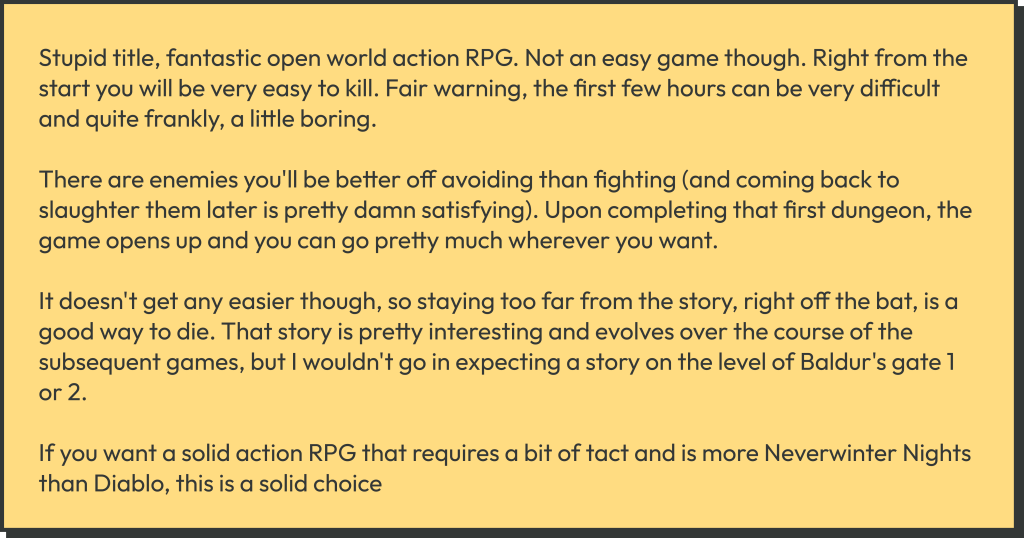 IT-Jim Article: Video Game Review Summarization Using OpenAI GPT-3 Python API - picture 19 Video Game Review Summarization Using OpenAI GPT-3 Python API - picture 19