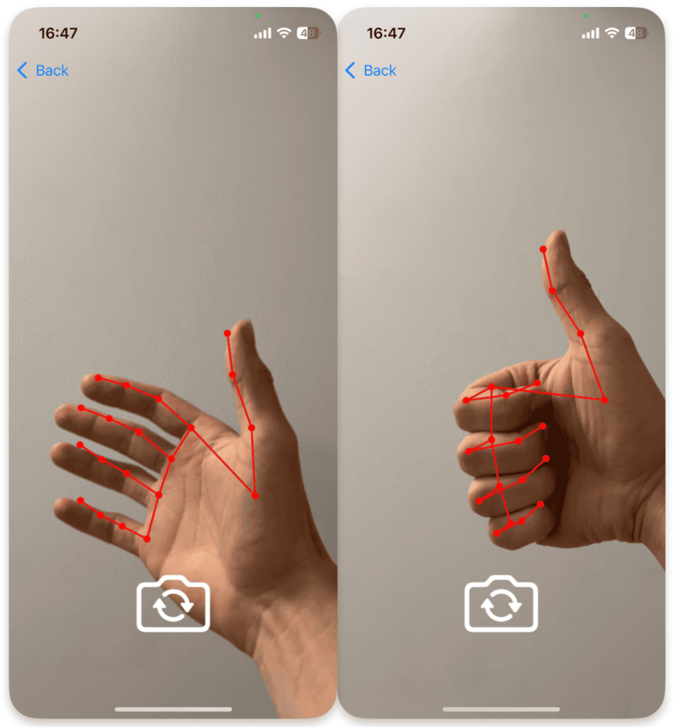 Apple Vision Framework Hand Pose Detection