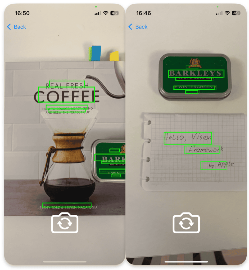 Apple Vision Framework Text Recognition