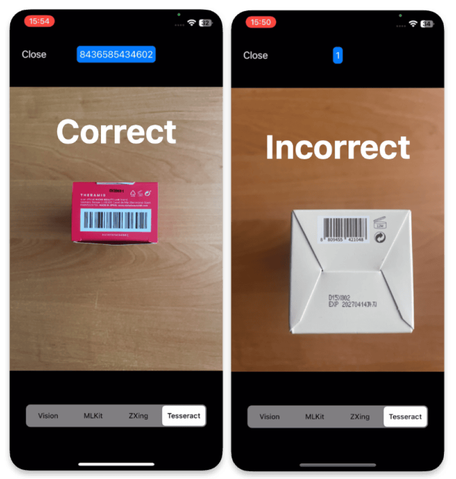Barcodes Recognition on iOS with SwiftyTesseract