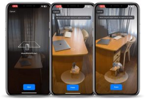 Area mode in iOS 3D scanning