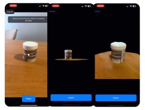 Scanning an object to create 3D model