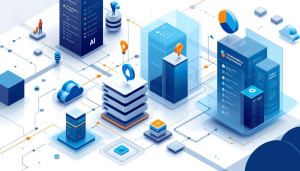 An illustration depicting various key factors influencing computer vision price, including technology and hardware costs
