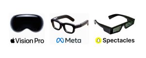 Images of Apple Vision Pro and Meta Glasses